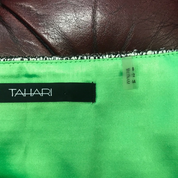 Tahari pencil skirt sz8, sparkly tweed - Picture 2 of 5